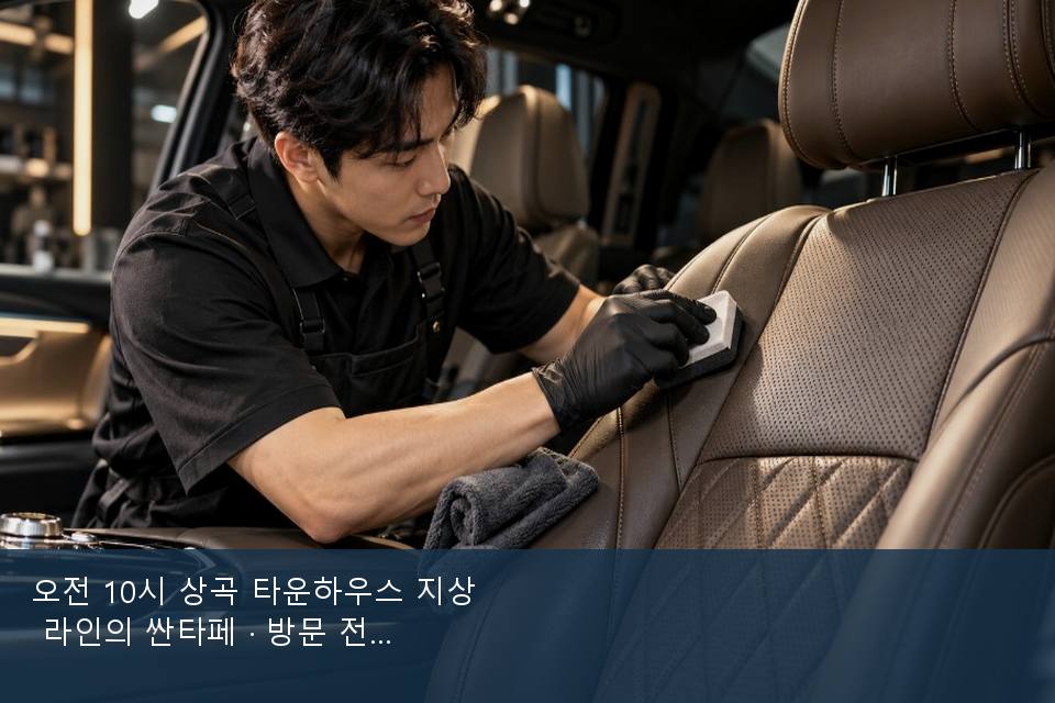 오전 10시 상곡 타운하우스 지상 라인의 싼타페 · 방문 전에 확인한 것